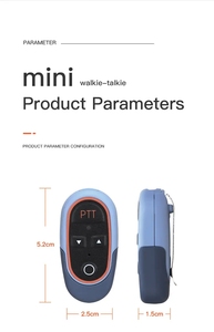 Blue Cute Radio 0.5w Walkie Talkie Two Way Radio 16channel 400-480MHz 1km Range HELIDA Mini Walkie Talkie T-M10 TYPE-<strong>C</strong> Charging - Product Image 4