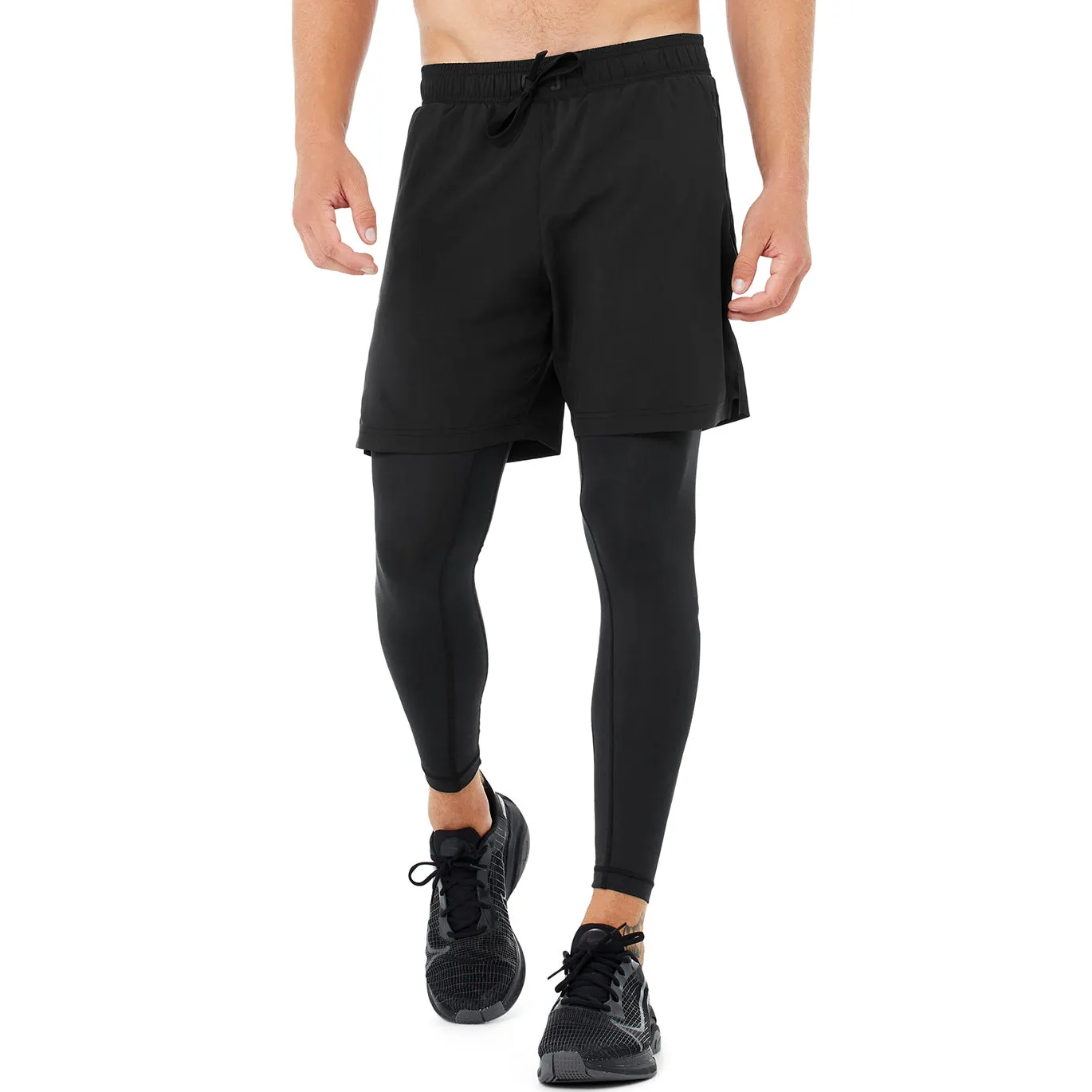 Sweat-Wicking Training für Herren Jogging Wear Slim Fit Laufhose mit Pocket Compression Leggings 2 in 1 Herren Sport hose