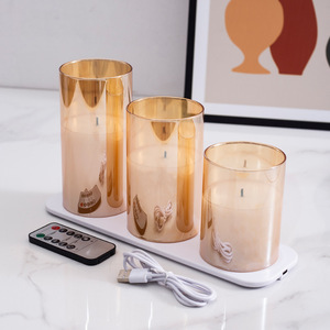 Стеклянная свеча с теплым светом - Product Image 6