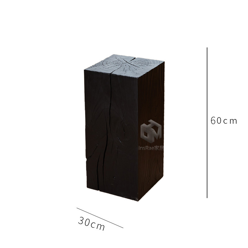 Carré l30 * h60cm noir carbone