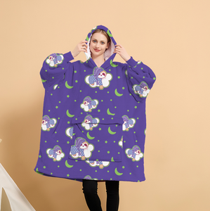 Khuyến Mại Quá Khổ 230gsm Sherpa Lông Cừu Áo Chăn Giá Rẻ Gấu Trúc Giáng Sinh Sushi Otter Koala Thiết Kế Dệt Kỹ Thuật - Product Image 1