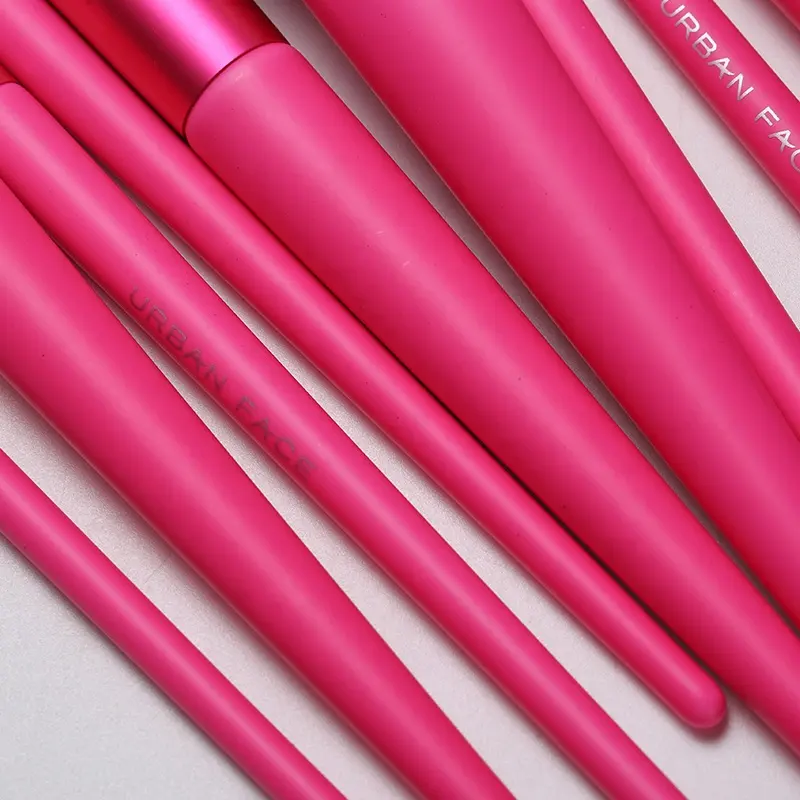 2024 Private Label Cosmetic Make Up Brush Set Professional Makeup Brush Kit Pink Makeup Brushes Set with Logo Customized 10 PCS