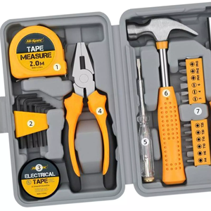24 adet ev onarım aracı kiti çok amaçlı ev el aracı Set sert çanta s kombinasyonu Tianjin küçük araç seti sert çanta 50 takım - Product Image 6