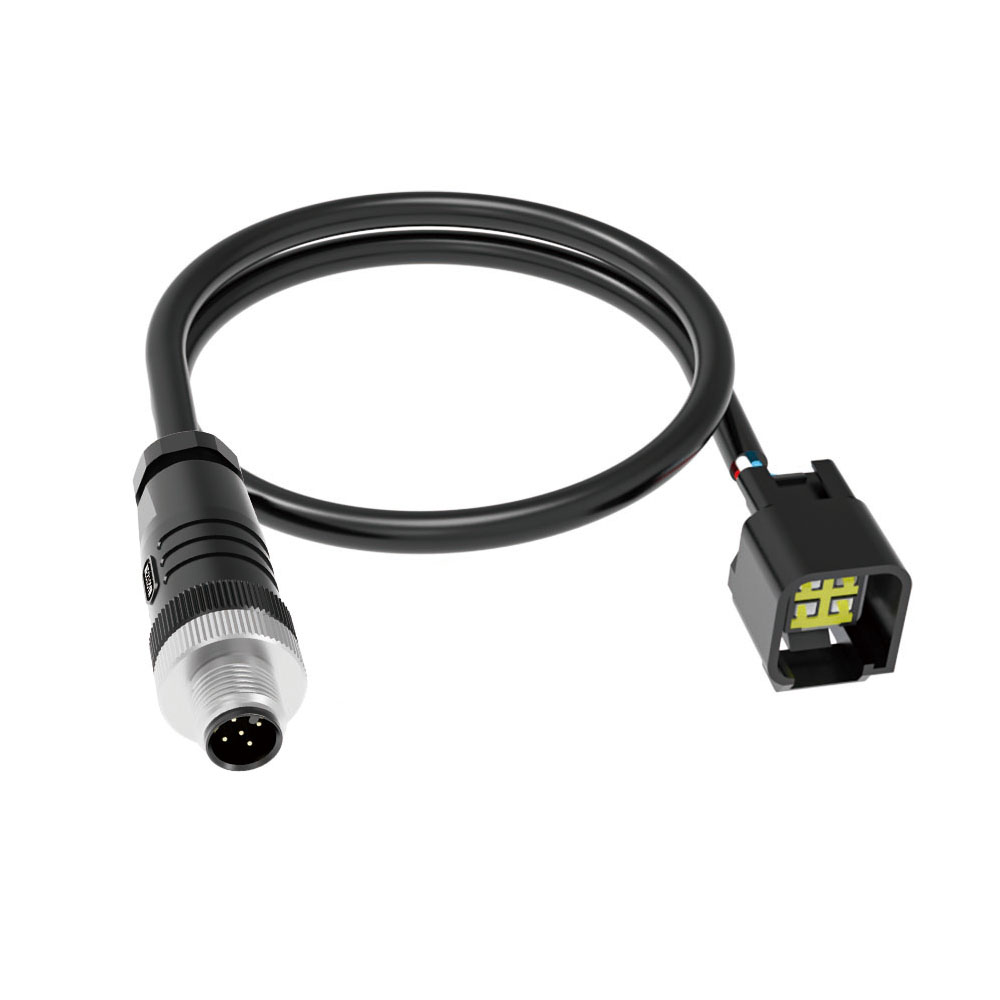Cable blindado con conector macho a terminales automotrices de 4,5 m