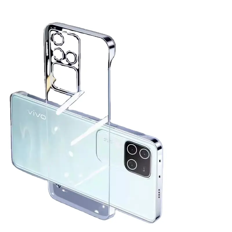 Convient à l'étui de téléphone S18 S15E sans bordure transparent 12 étui rigide ultra-mince étui de protection complet 16Pro