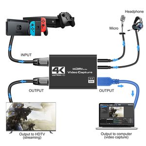 4k输入HDMI到USB3.0视频采集卡HDMI环出录像机抓取器，用于OBS捕捉游戏直播流 - Product Image 3