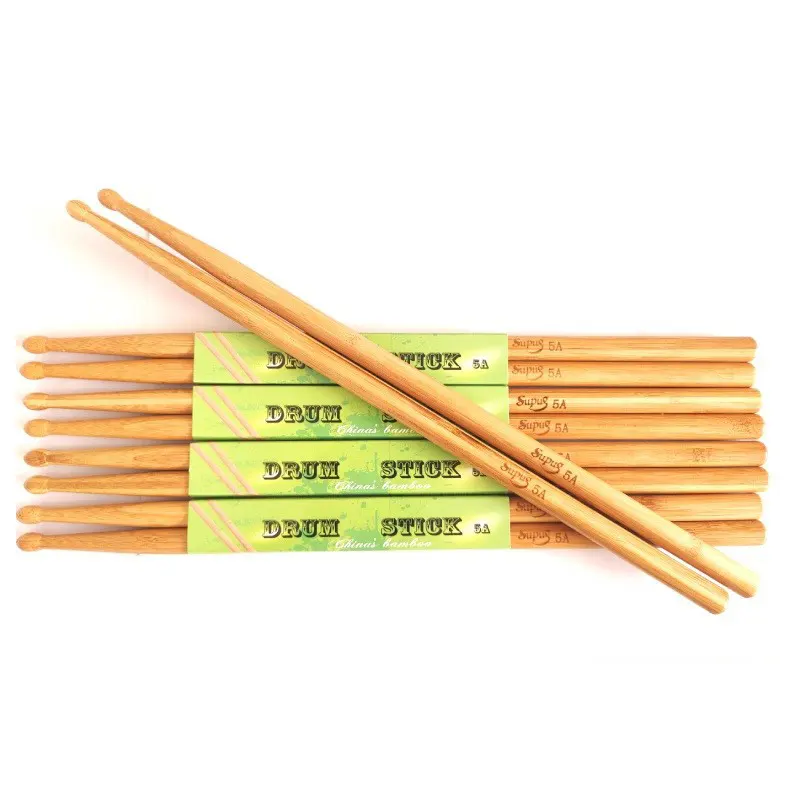 5a 7a baquetas de bambú profesionales antideslizante niños adultos practican baquetas pequeñas OEM
