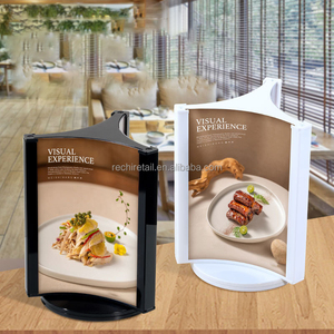 Rechi nhà hàng 360 ° acrylic đơn chủ 3 hoặc 6 bên xoay Acrylic quảng cáo Brochure Khuyến mãi giá Menu hiển thị chủ - Product Image 4