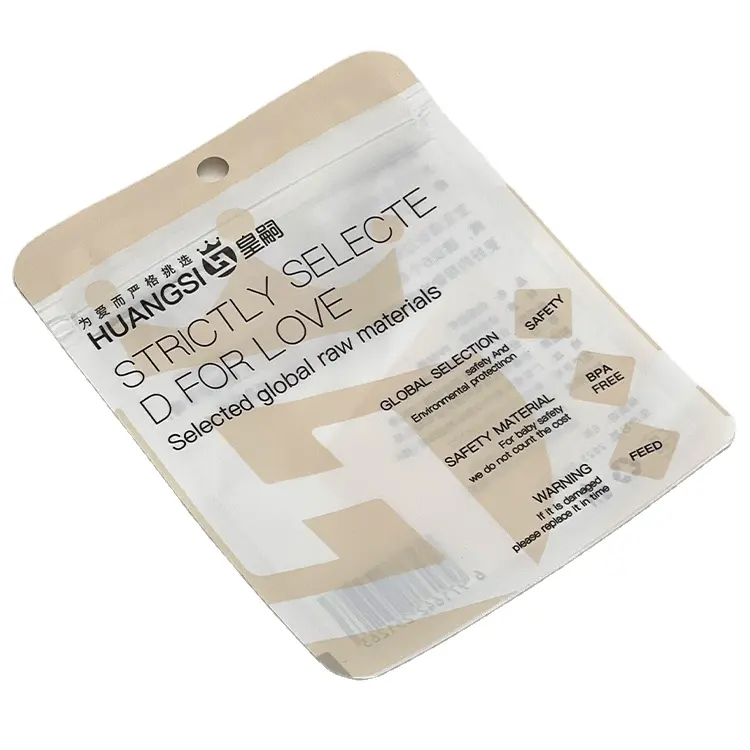 Biodegradable reciclable personalizado etiqueta privada PET/PE bolsa de embalaje de plástico Mylar biberón accesorios bolsas
