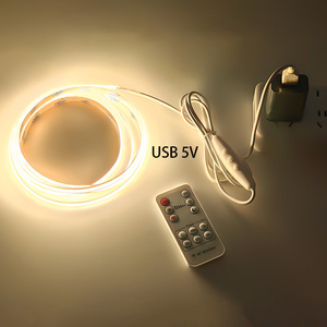 Cob световая лента самоклеящаяся 5 В Usb гибкая 3000k 4000k 6000k с пультом дистанционного управления и кнопочными переключателями Светодиодная лента
