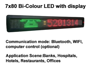 P7.62 7*80 modulo di evidenziazione a due colori 232 la comunicazione con funzione di controllo remoto caratteri europei inglesi schermo a barra - Product Image 2