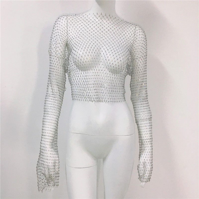 silver long 45cm collar