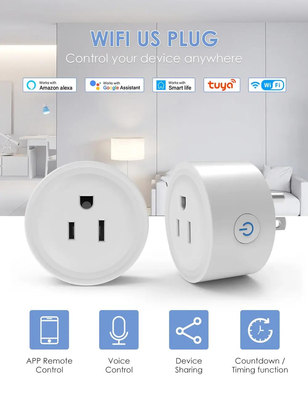 16A EU/UK/BR Smart Home Zigbee nirkabel pengendali jarak jauh Wifi Smart Electric Outlet soket daya Plug kompatibel Alexa Google Home