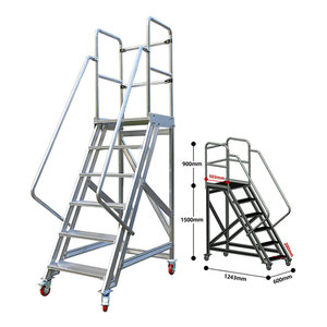 Escaleras Plataforma DE TRABAJO DE ALUMINIO Plataforma elevadora Plataforma de trabajo ajustable - Product Image 1