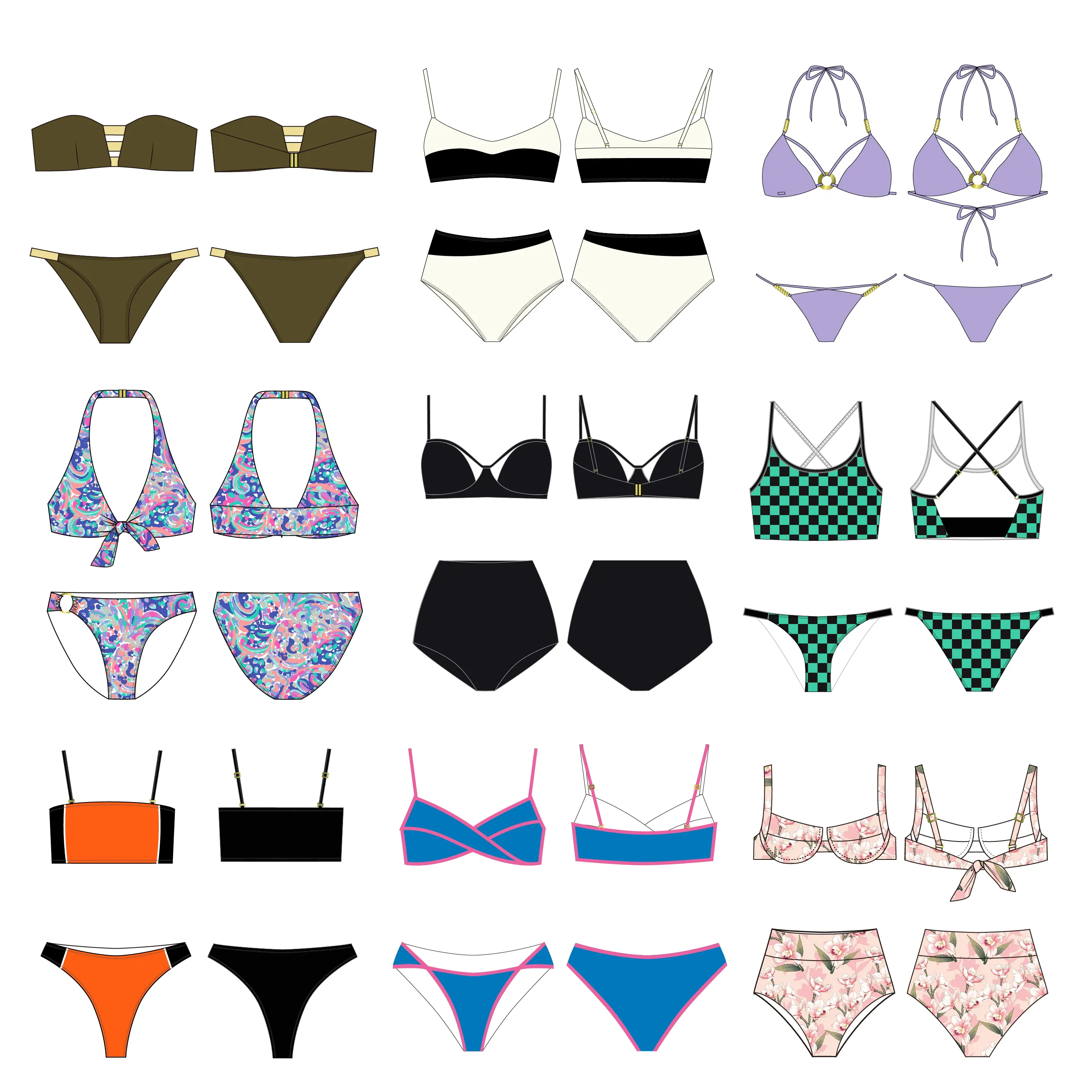 Tùy Chỉnh Nhãn Hiệu Riêng XS-XXXXL Phụ Nữ Mặc Bikini Chất Lượng Cao Sexy Phụ Nữ Bơi Đồ Bơi Tắm Phù Hợp Với