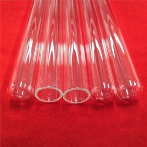 Round Bottom clear silica quartz sleeve One End <strong>Domed</strong> transparent Quartz <strong>Tube</strong>