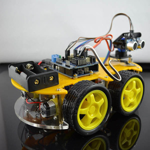 BXF多機能制御ロボットスマートカーキットarduinounor3用の充電された多機能2層イエローカーキット - Product Image 3