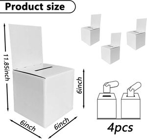 Kartvizit oylama Contes toplamak için bilet yuvası ile toplama Ballot karton kutular için çekiliş kutusu bağış kutusu - Product Image 2