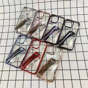 Fashion Brand Electroplated Peculiar Lipstick Transparent TPU Shock-proof Protective Smart <strong>Rhode</strong> Phone Cover for Iphone 16 Pro