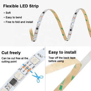 แถบไฟ LED rgbic WS2811 5เมตร/ม้วน RGB 12โวลต์16.4FT 60แอลอีดีสีในฝันผลไล่ล่าพิกเซลดิจิตอล - Product Image 5