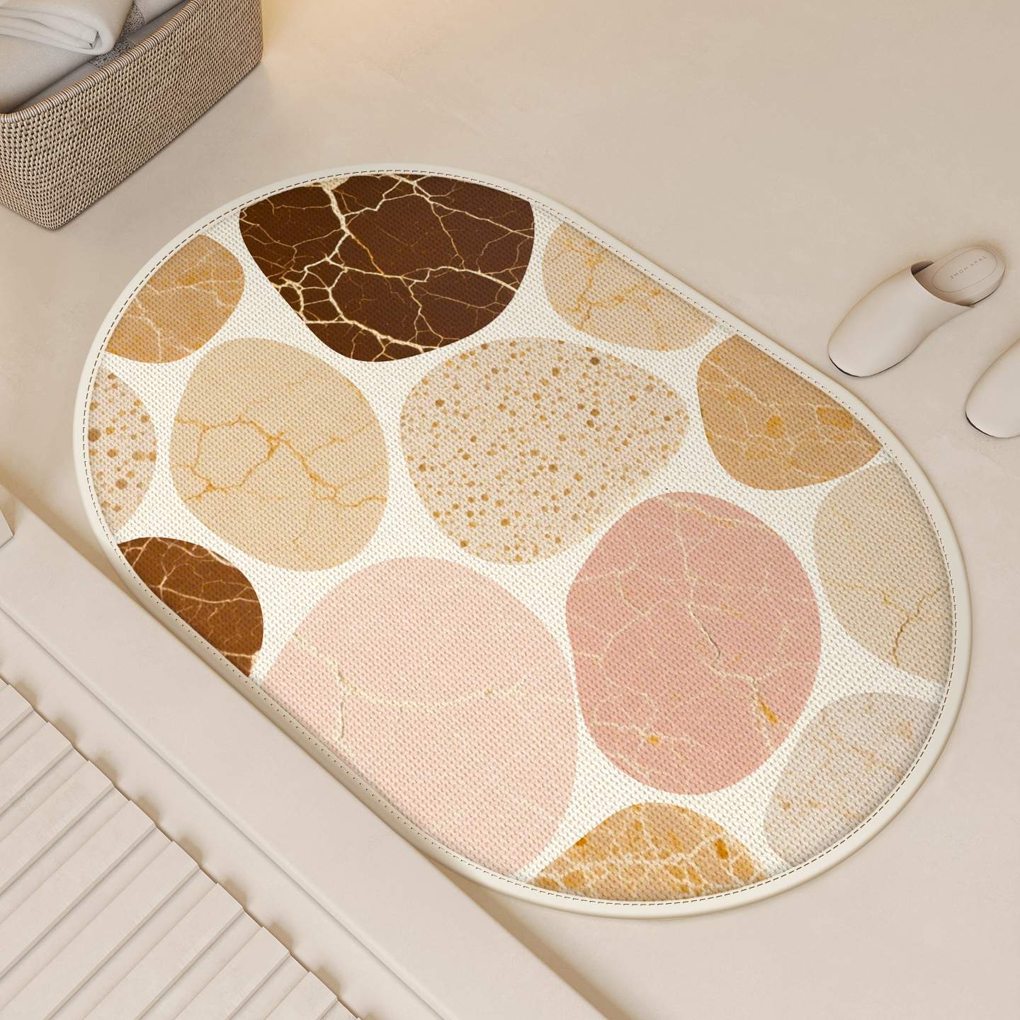 Réflexions sur les pierres colorées - Ovale