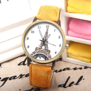 Retro roma ölçekli demir kule desen Quartz saat erkekler ve kadınlar için sınır ötesi popüler rahat tarzı öğrenciler için - Product Image 2