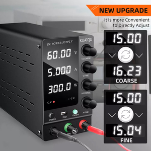 Banco de CC de escritorio, rango de salida ajustable de 0 ~ 60 voltios/0 ~ 5 amperios, fuente de alimentación de CC Variable con interfaz de salida USB de 5V/2A - Product Image 6