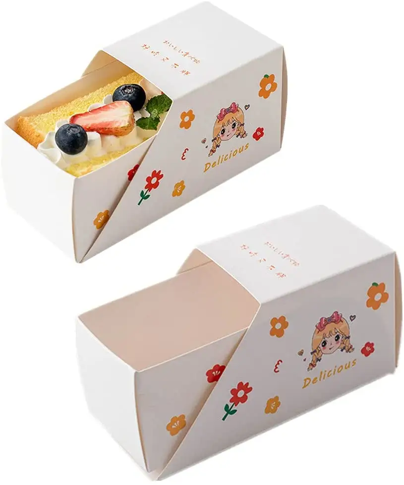 Boîte d'emballage Sushi, récipient à usage unique, cuisson du Sushi, des Fruits, Muffin, fromage pâtisserie, rouleau suisse, 50 pièces