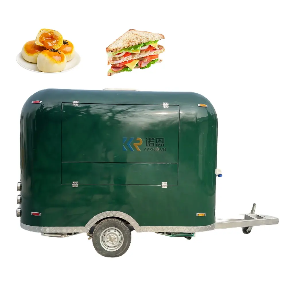 2024 Street Cinema Park School Mobile Food Trailer Para Venda Churros Cachorro-quente Waffles Food Cart