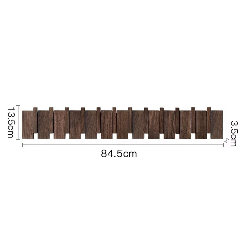 12 crochet nord-américain noyer noir couleur unie