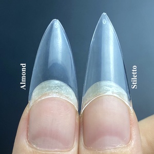 XXL son derece sivri Stiletto Nail İpuçları özel Logo 500 adet temizle XL süper uzun hiçbir C eğrisi profesyonel XXXL Stiletto Nail İpuçları - Product Image 4