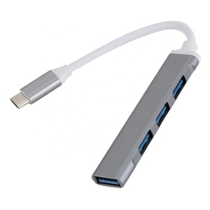 ฮับข้อมูลอะลูมิเนียม4 in 1 4พอร์ต <span class=keywords><strong>USB</strong></span> <span class=keywords><strong>3.0</strong></span> 2.0 <span class=keywords><strong>USB</strong></span> C Type C Type-C ไปยัง <span class=keywords><strong>USB</strong></span> <span class=keywords><strong>3.0</strong></span>ฮับ2.0แท่นวาง - Product Image 1