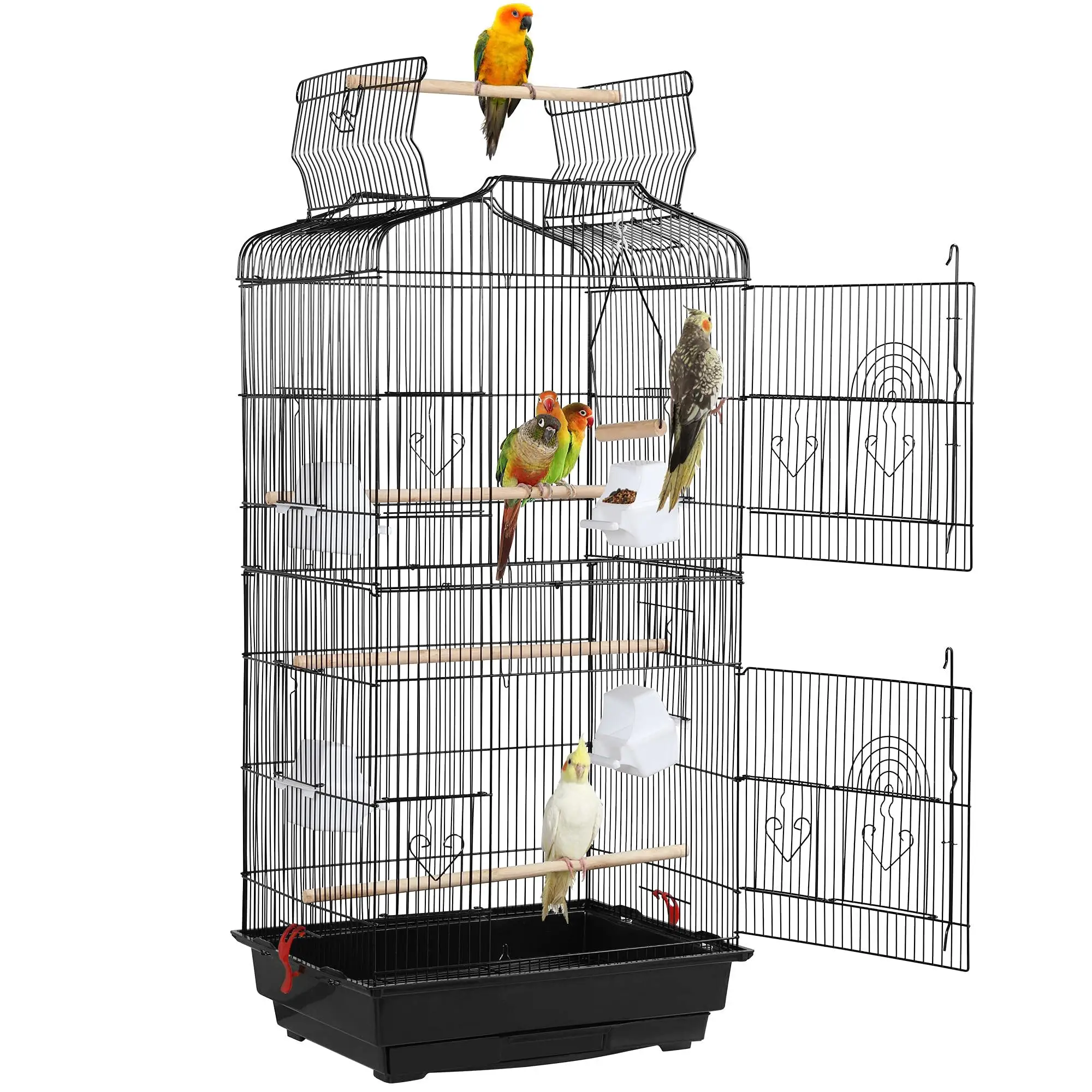 41inch Metal Durable large Bird Cage With four Wheels