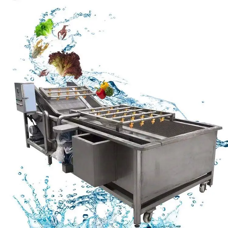Original factory washing machine for vegetables fruit washing machine with inspection line