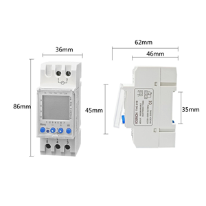 Interruttore orario elettrico 12V DC THC-810 relè Timer 30A programmazione automatica 24 ore su 7 giorni sei linguaggi di programmazione sei Langauages - Product Image 3