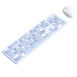 Punk Gaming Slim Wireless <strong>Keyboard</strong> and Mouse Set Silent <strong>Computer</strong> Notebook Accessory with Office Features for Girls - Product Image 1