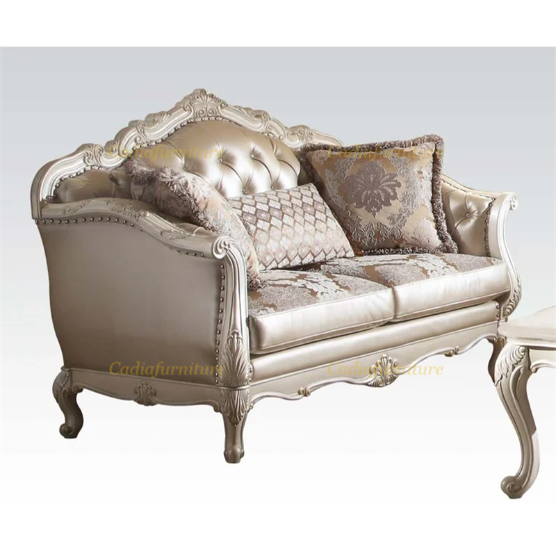 Or rose PU et blanc perle
