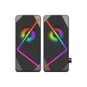 2.0CH <strong>USB</strong> Smart Touch RGB Light Ser Sound Box PC System Gaming Desktop <strong>Computer</strong> With Plastic Cabinet and DC Power Source - Product Image 3