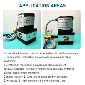 Sensor de desplazamiento lineal en vivo con construcción robusta Salida de 0-10V para medición de posición lineal de ángulo de automatización industrial - Product Image 4