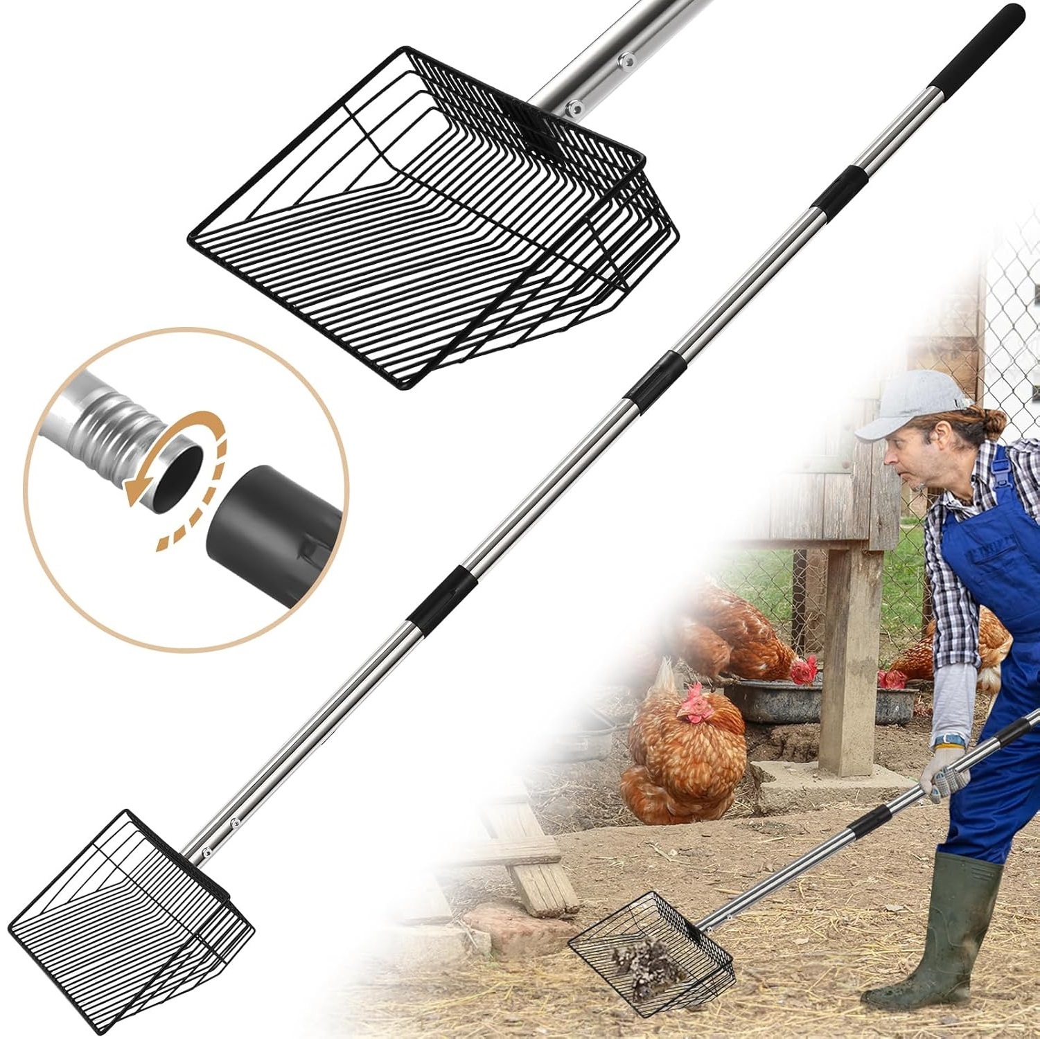 Scooper de merde de poulet