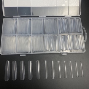 240 parça kutusu şeffaf 3XL Nail İpuçları ekstra uzun tam kapak yumuşak jel İpuçları ekstra uzun düz ABS özel LOGO tırnak İpuçları - Product Image 4