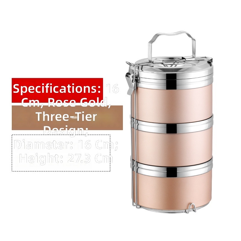 Rose gold-caliber 16cm three layer
