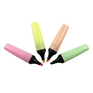 定制可爱粉彩文字标记荧光笔带彩色透明笔盖荧光笔 - Product Image 4