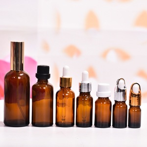30毫升深棕色玻璃精华油瓶化妆品分装包装带橡胶螺帽滴管空化妆品瓶 - Product Image 3