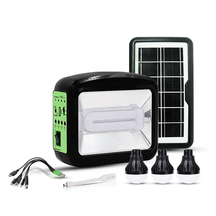 Meilleur prix Kits de lumière solaire à led pour camping en plein air à charge mobile Système de panneaux solaires Mini système solaire Lumières à led pour l'amérique