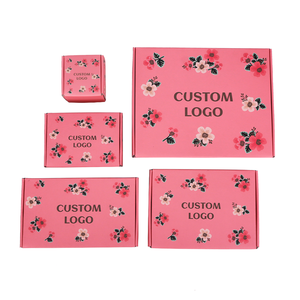 Yüksek kaliteli çevre dostu pembe kırmızı giyim kutuları ayakkabı özel logo ile giysi ambalajı karton oluklu karton posta gönderim kutusu - Product Image 3