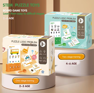 子供のためのおもちゃを学ぶ幼児教育ロジックゲーム脳開発おもちゃペーパーカード形状数カウントおもちゃマッチングゲーム - Product Image 1