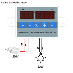 12V/24V/220V calefacción refrigeración Led Control de temperatura relé temperatura tiempo controlador termostato Control termorregulador temporizador - Product Image 4
