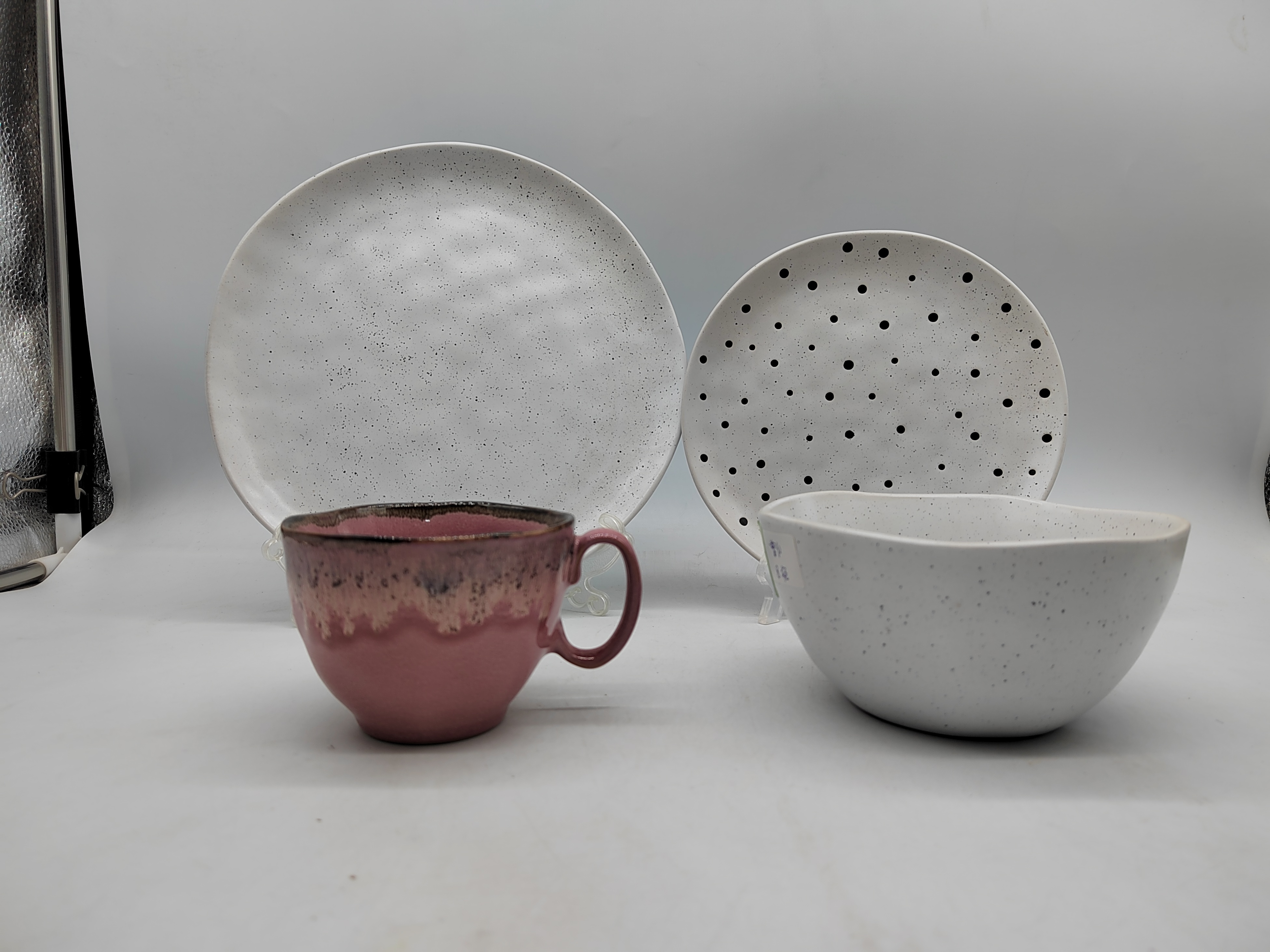 Embossed Ceramic Dinnerware Set, Newbone China Dining Dish With Tableware Mug Bowl Plate
