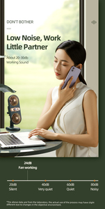 Retro cổ điển ghế xe nôi Máy chạy bộ Du Lịch Mini Clip Fan 3 Tốc độ có thể sạc lại nhỏ cá nhân ngoài trời bàn cầm tay Quạt làm mát - Product Image 3